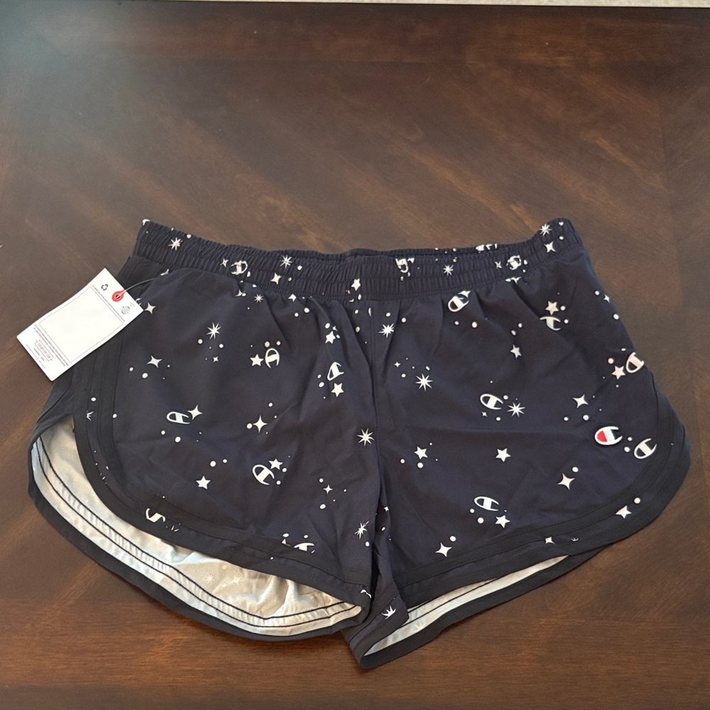 Champion Women's Black Star Print Athletic Shorts